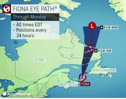 Fiona becomes ‘most intense storm on record’ to slam into Atlantic Canada