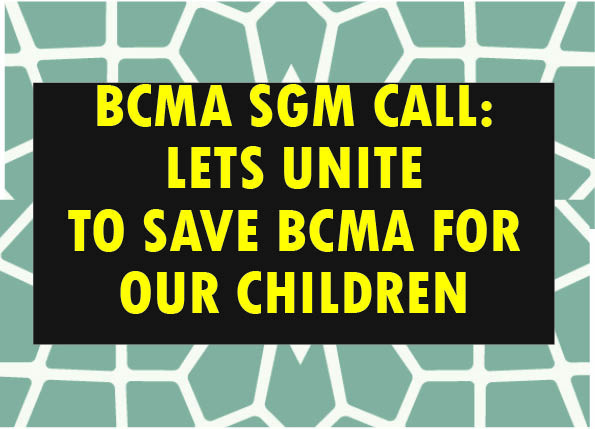 BCMA SGM CALL: Lets Unite To Save BCMA for Our Children