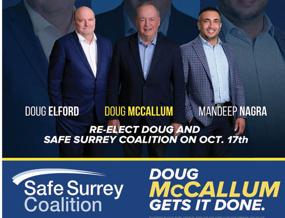 Doug McCallum announces re-election bid, vows to deliver Surrey's defining legacy