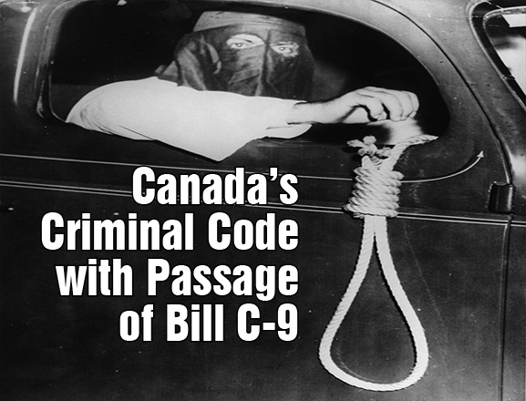 CANADA RECOGNIZES THE NOOSE AS A HATE SYMBOL IN LANDMARK ANTI-HATE LEGISLATION