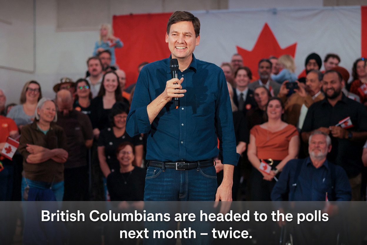 BC Premier, Mr. David Eby, called a snap election, for October 24th. British Columbians are headed to the polls next month – twice.